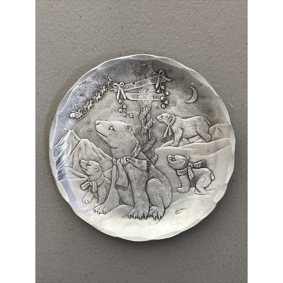 VTG Wendell August 1998 Forge Plate 75th Anniversary North Pole Christmas Polar - Picture 1 of 7